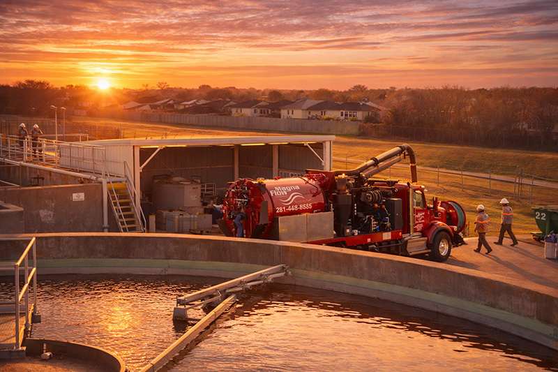 Municipal lagoon cleaning