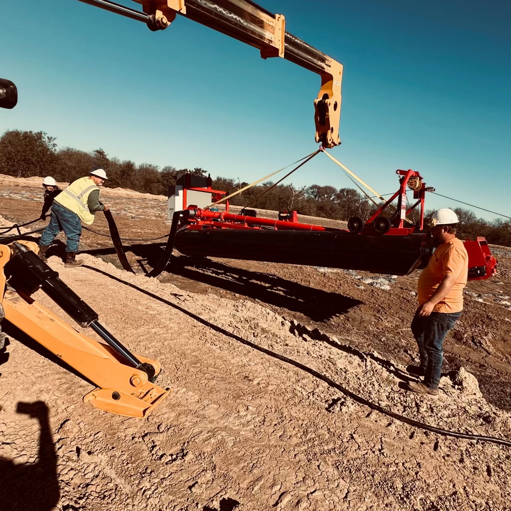 Lagoon dredging support for wastewater ponds