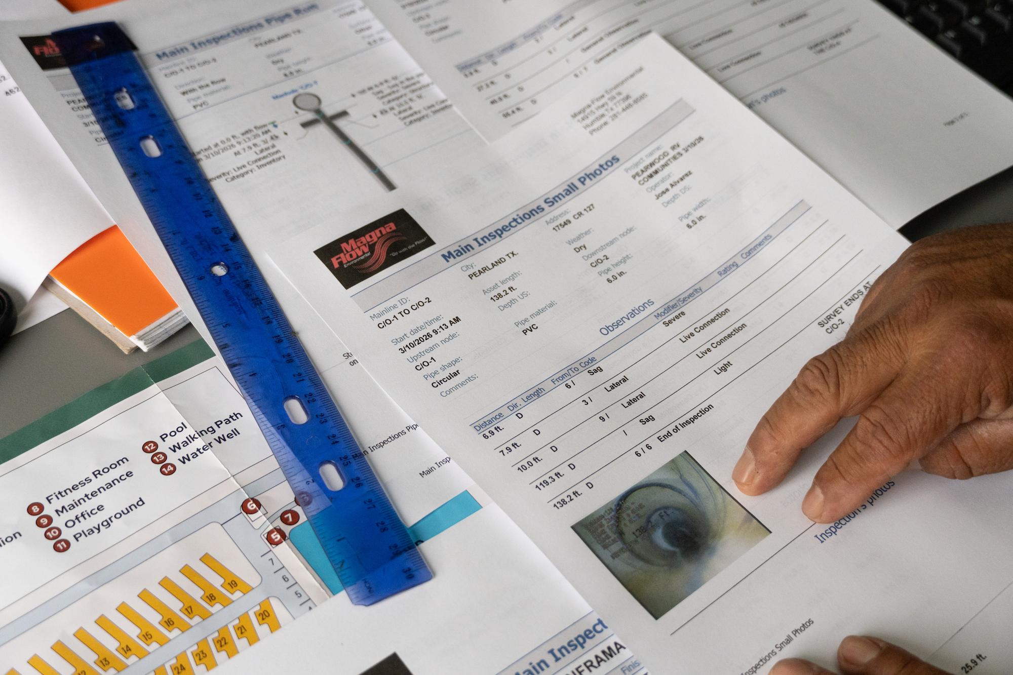 Inspection documentation and coordination for sewer systems