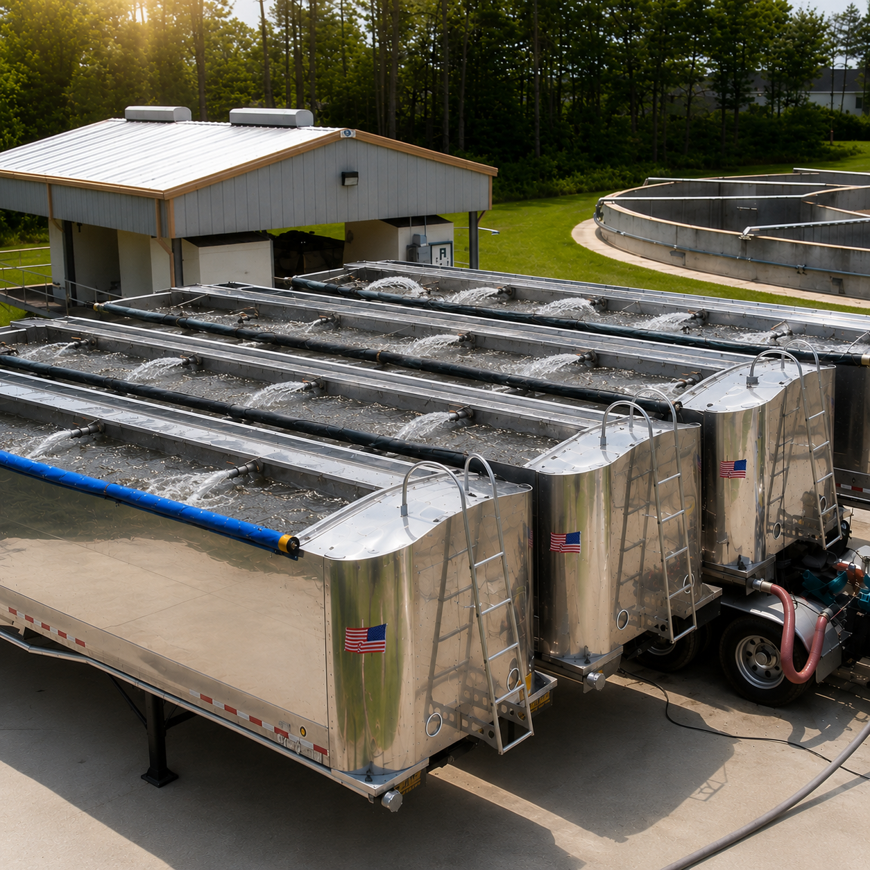 On-site sludge dewatering and volume reduction support