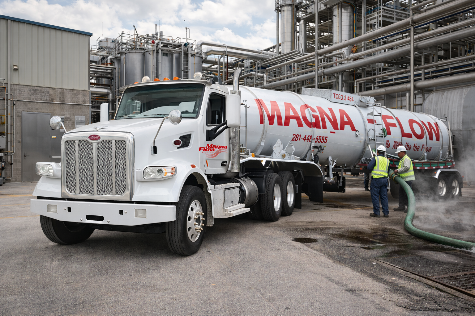 Non-hazardous liquid waste hauling for industrial facilities